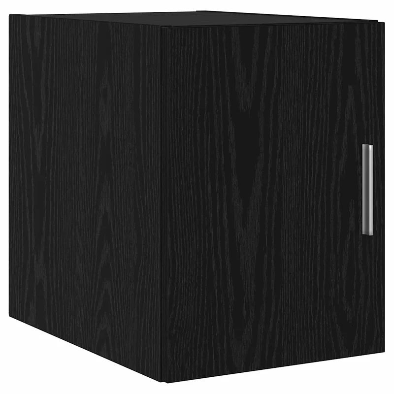 Armoire murale moderne avec 1 porte stockage 30 x 42,5 x 39,5 cm en bois d'ingénierie chêne noir 02_0052167
