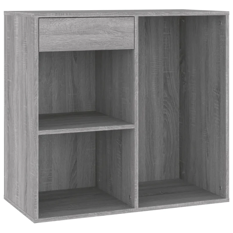 Armoire cosmétique design moderne rangement spacieux 80 x 40 x 75 cm en bois d'ingénierie gris 02_0048430
