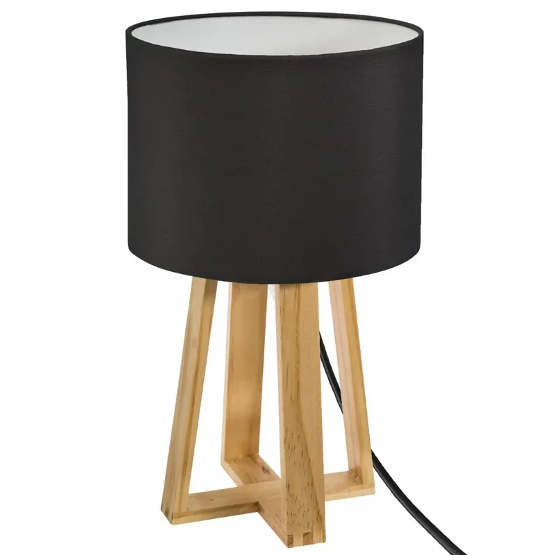 Lampe Molu bois Noir, H.35 cm
