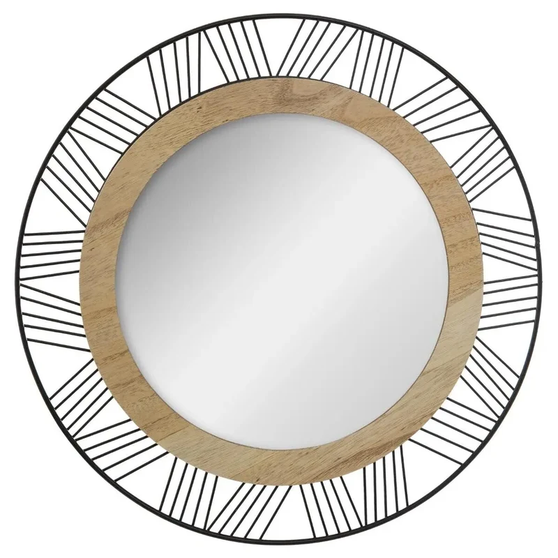 Miroir Joe Métal noir, D.45 cm