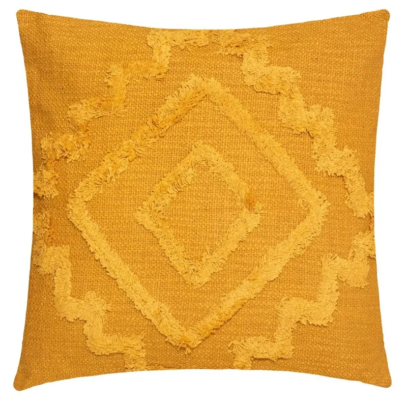 Coussin Inca Jaune moutarde, 40x40 cm