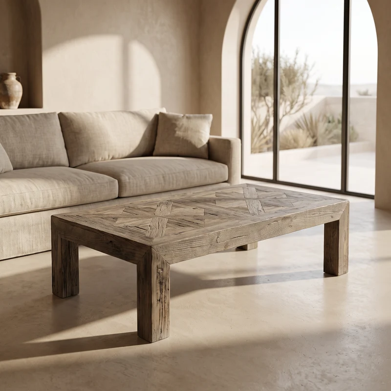 Table basse rectangulaire en orme MIA