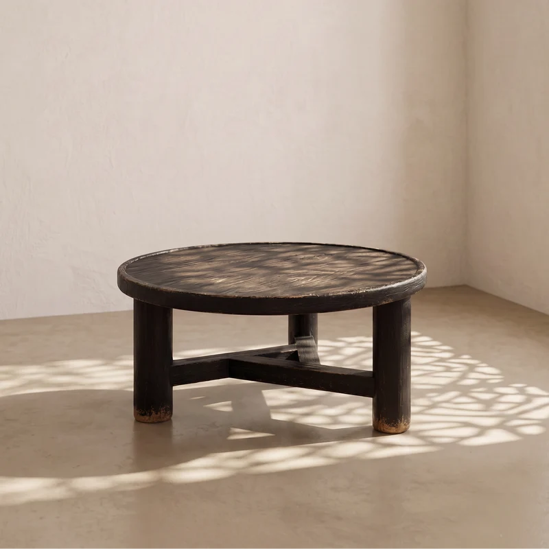 Table basse ANNA ronde en bois Ø70 cm