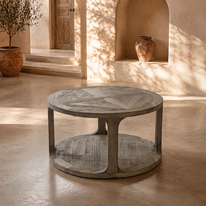 Table basse en Orme Ø 60 cm