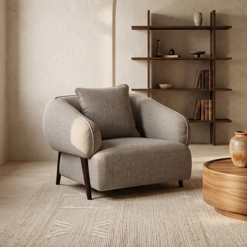 FAUTEUIL MILANO 1 PLACE GREIGE