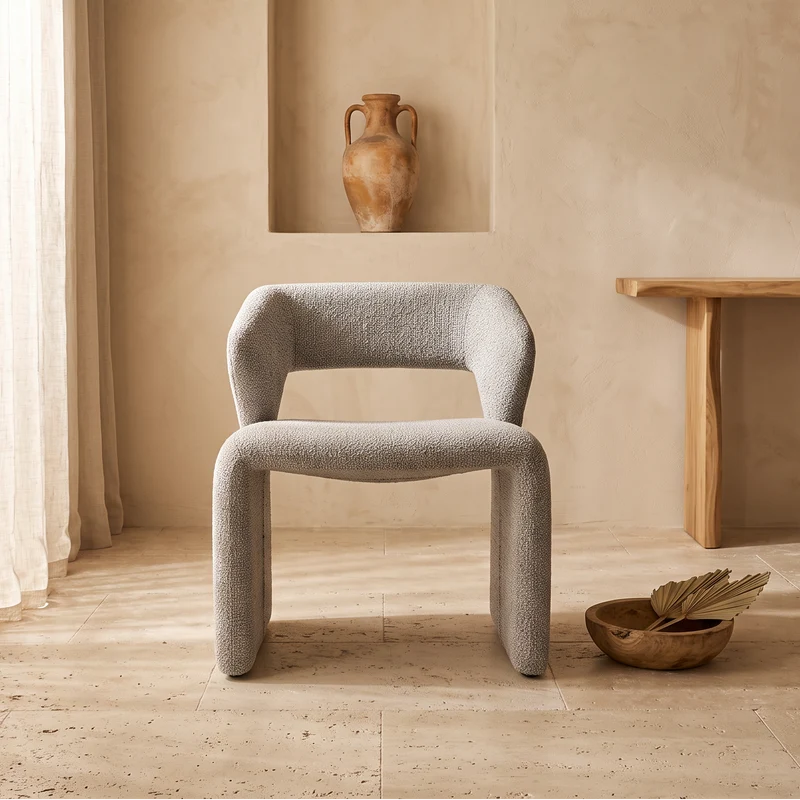 Chaise Roma Tissu Bouclette