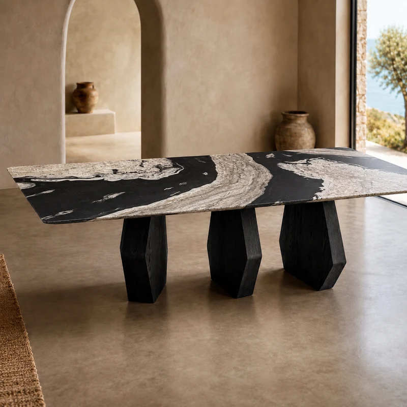 Table à manger Venea 3 pieds 320x120 cm