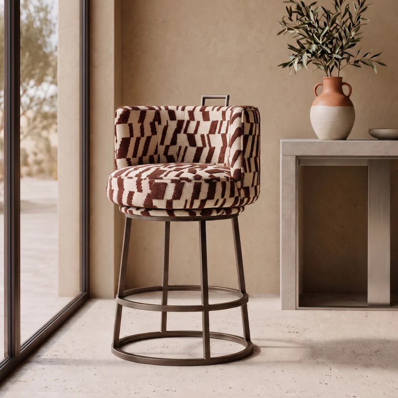 Tabouret DANA brique