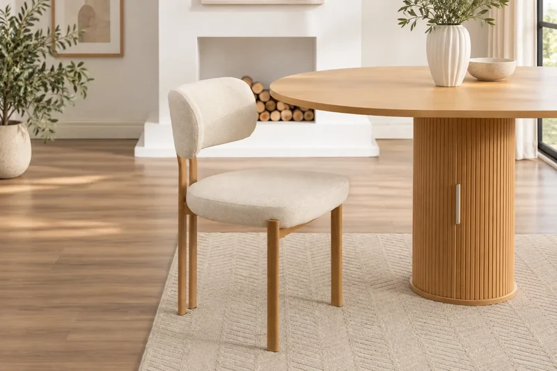 Chaise de salle à manger HIRA - 55 x 56 cm | Par lot de 2
