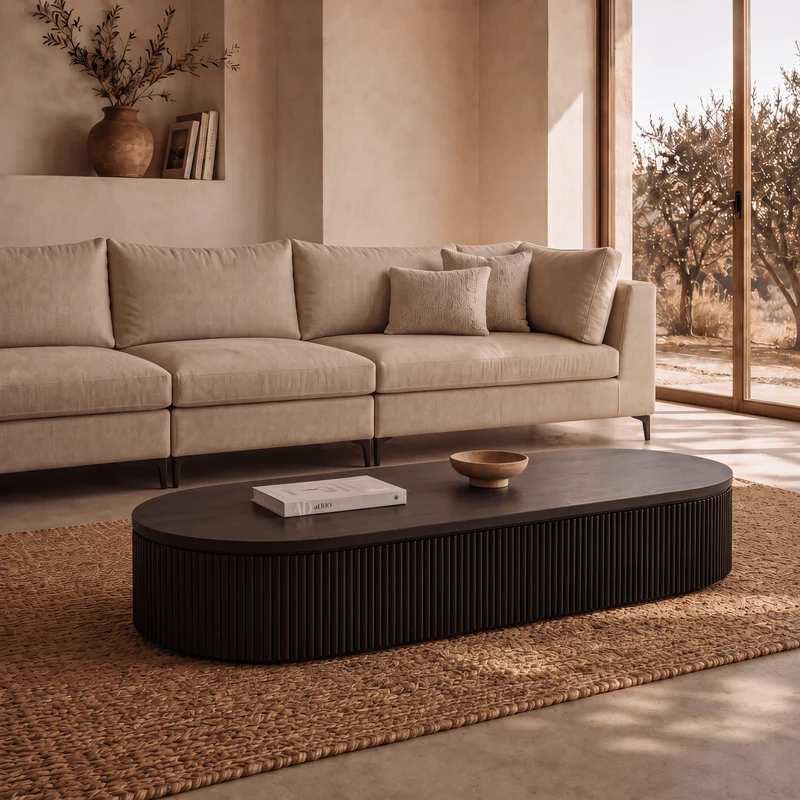 Table basse SYDNEY en orme noir