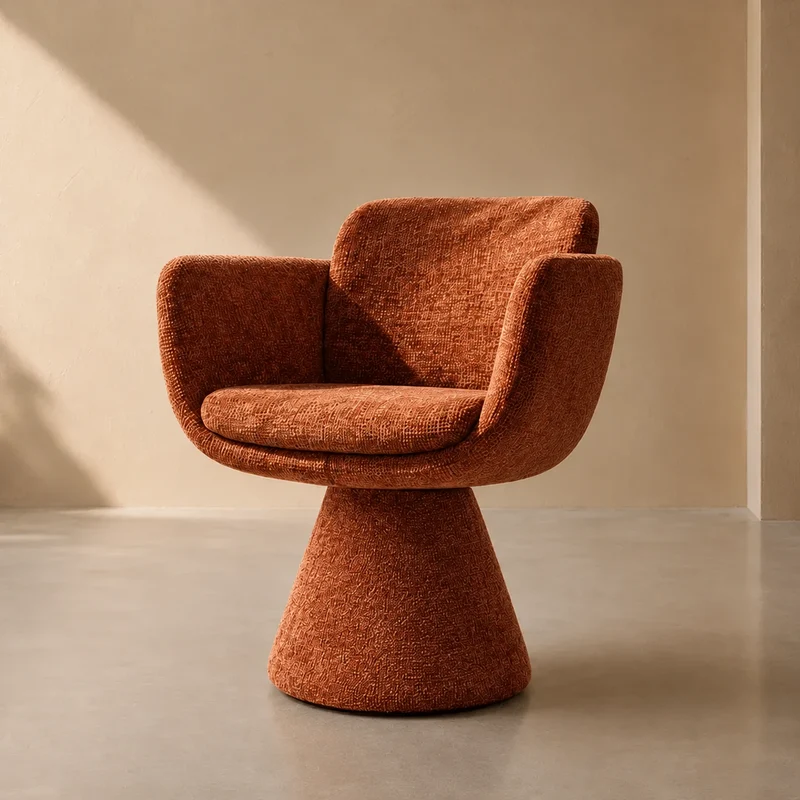 Fauteuil Pivotant Lexi Terre Cuite