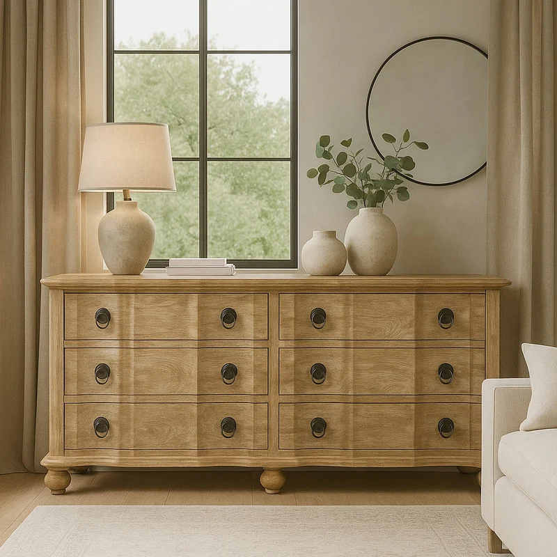 Commode Arbalette en vieux teck
