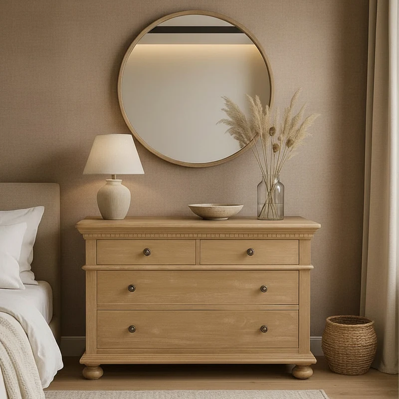 Commode romane en chêne