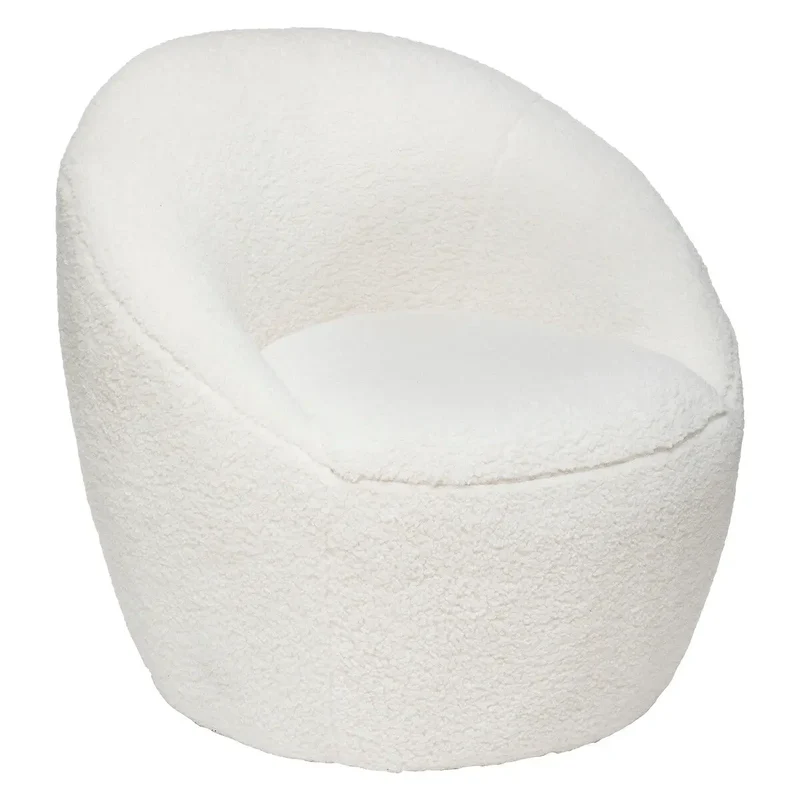 Fauteuil Romi Bouclette, Blanc