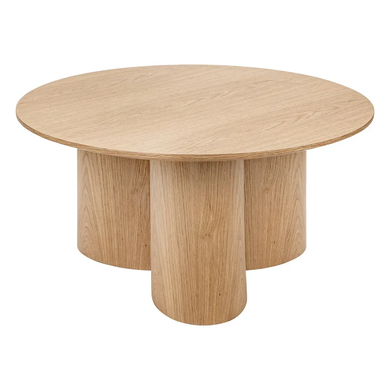 Table basse Aliona Bois naturel, D.80 cm