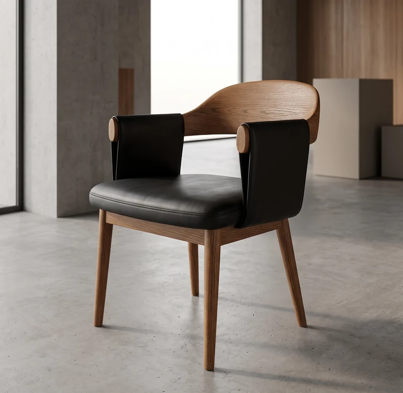 Chaise Lythos cuir