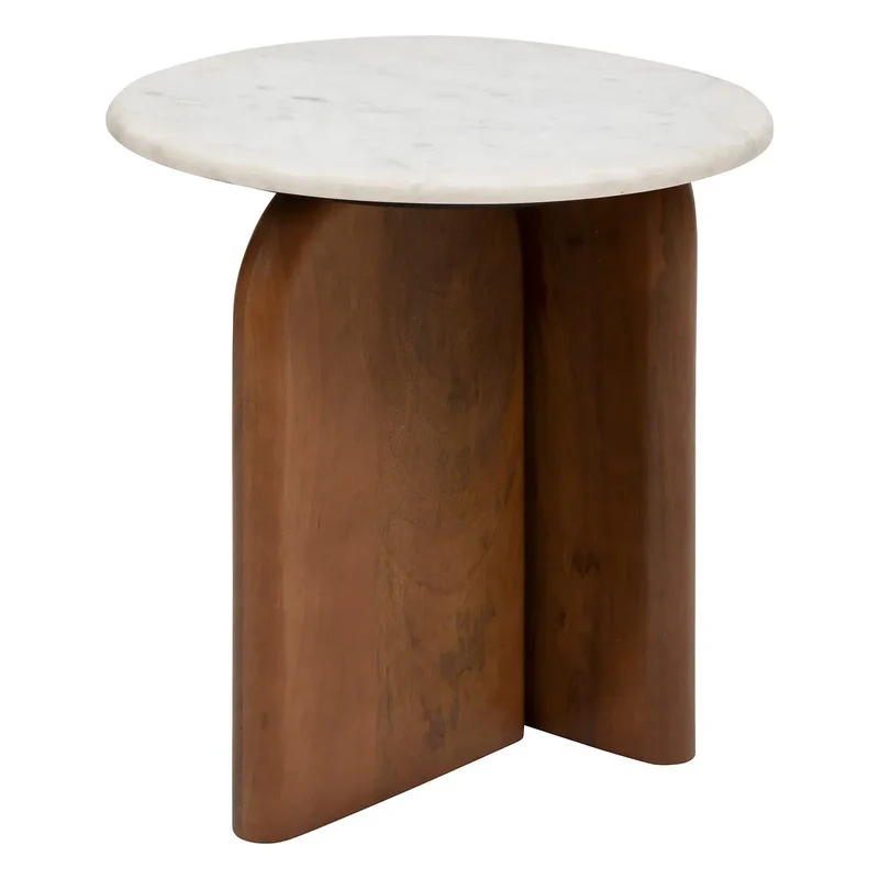 Table d'appoint Nanda Blanc, 56,5x51x51 cm