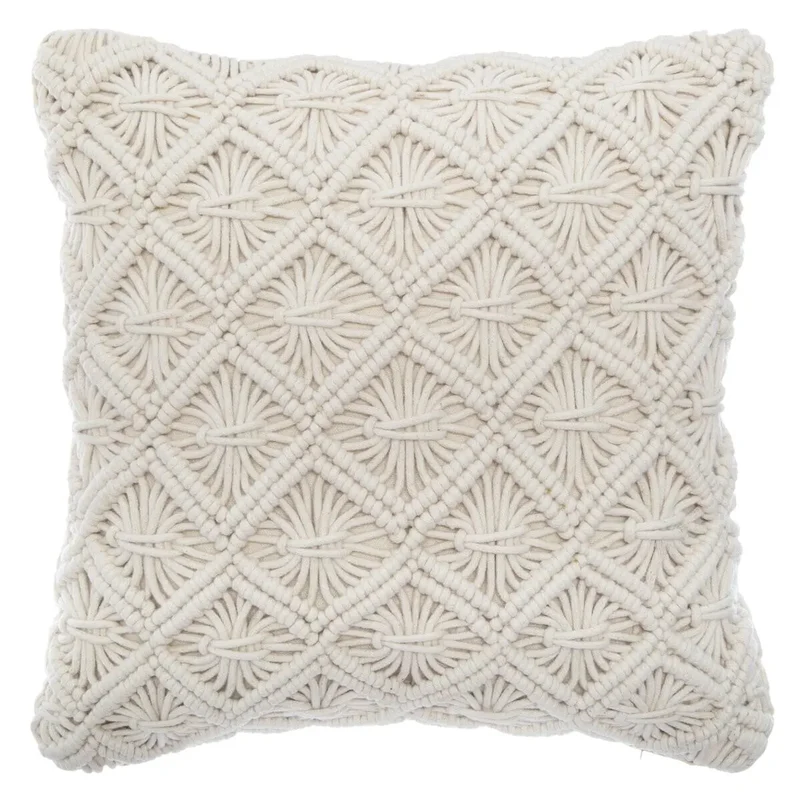 Coussin Eté Indien Beige, 40x40 cm
