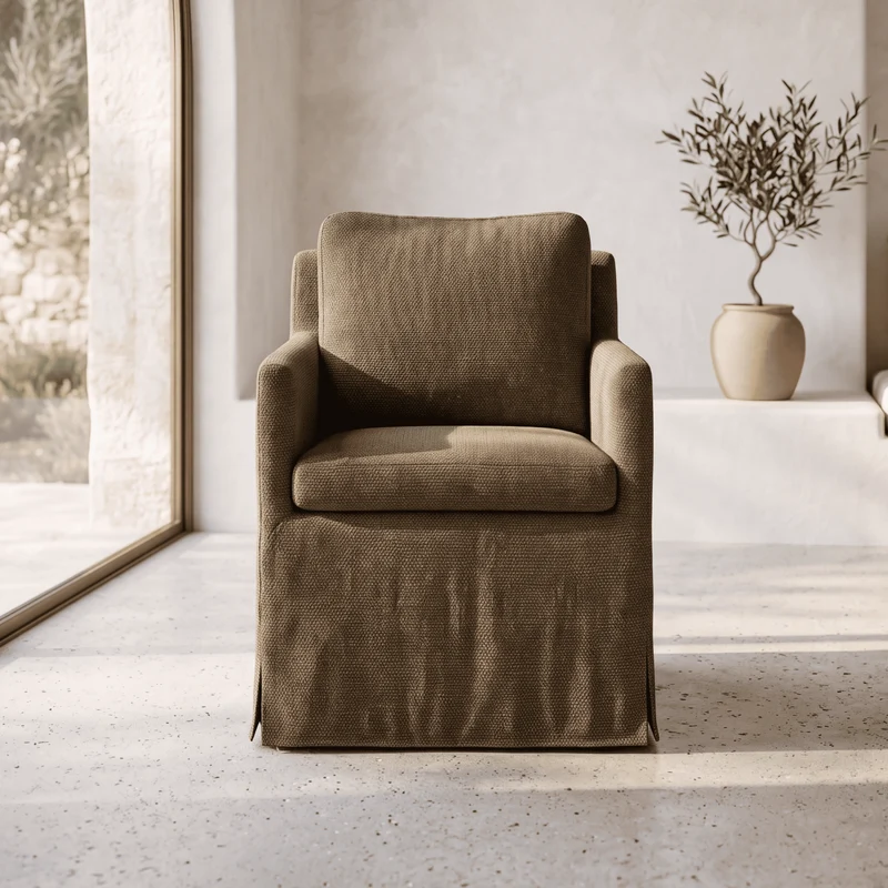 Fauteuil Carmel Lin Kaki