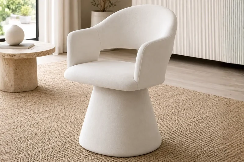 Chaise Pivotante de Salle à Manger avec Accoudoirs VALENTINA - 60 x 50 cm - Par lot de 2