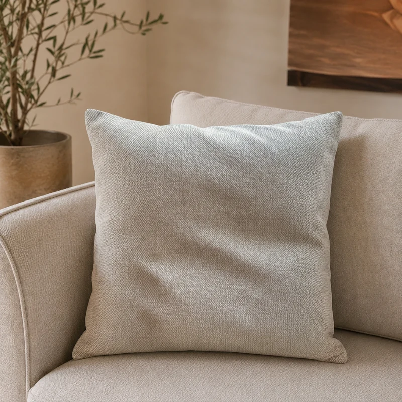 Coussin ALBA Beige texturé 50 × 50