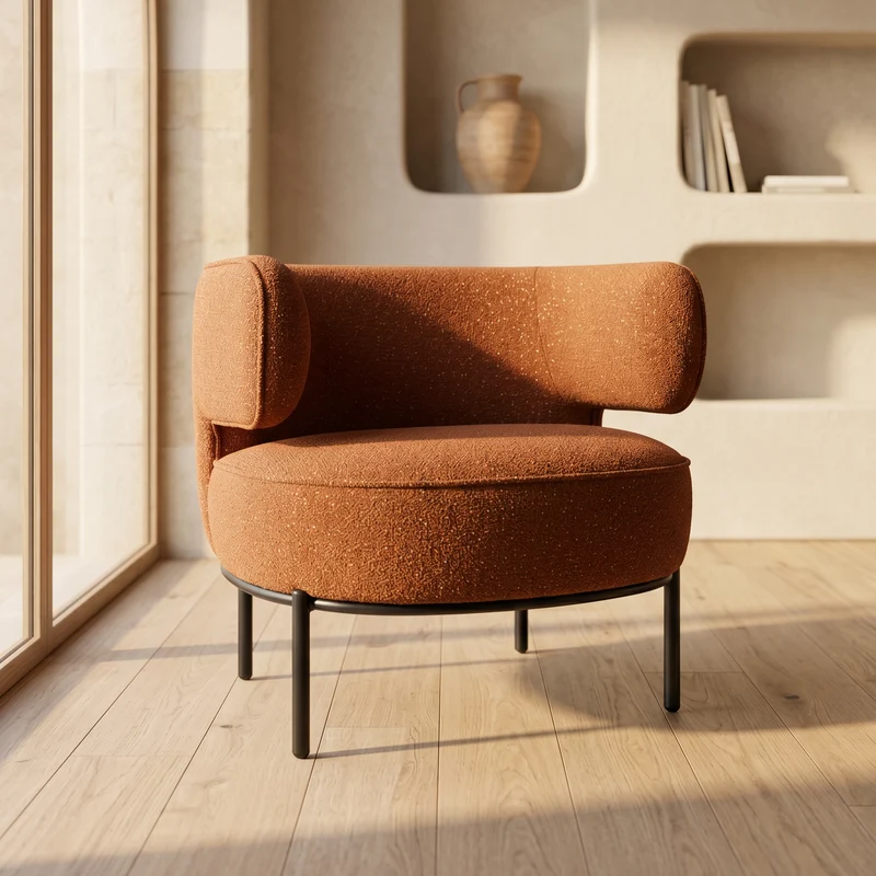 Fauteuil Emily Terracotta
