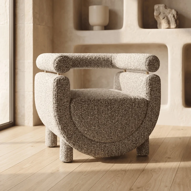 Fauteuil Kairo en bouclette