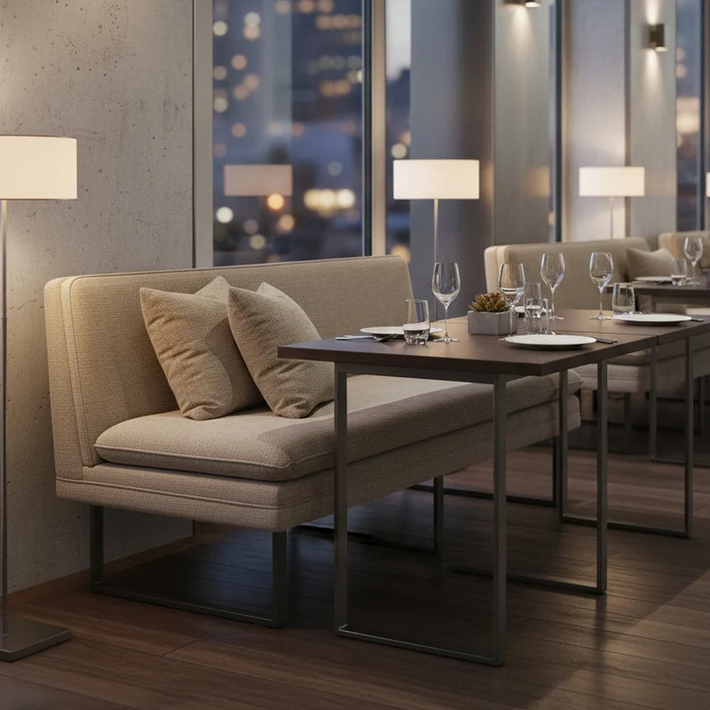 Banquette sur pied Como beige 180 cm