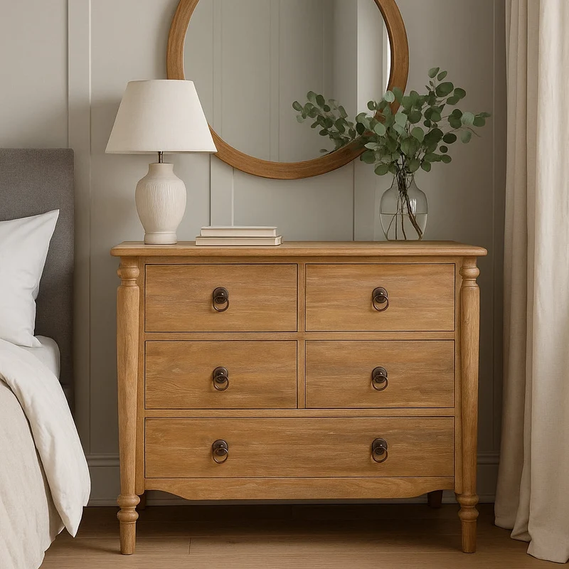 Commode Bubut teck