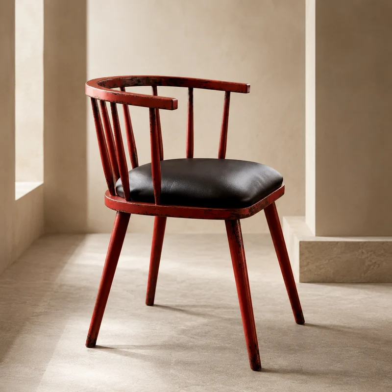 Chaise bistrot London rouge