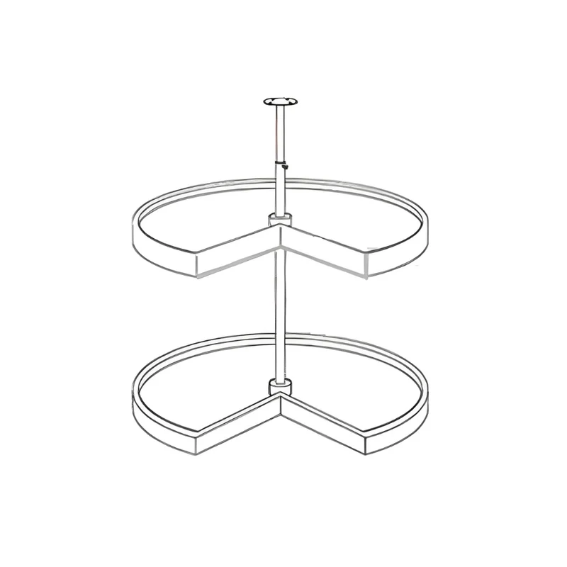 36-Inch Chrome/Wood Tray Base Cabinet Accessory - Tray36