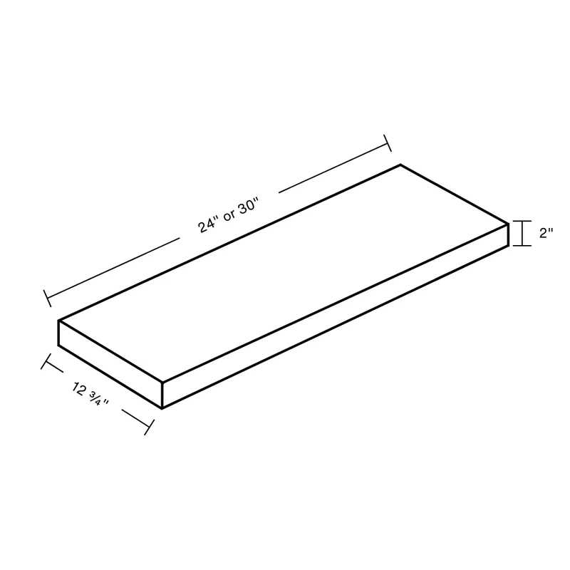 FS30 High Gloss Light Grey Floating Shelf