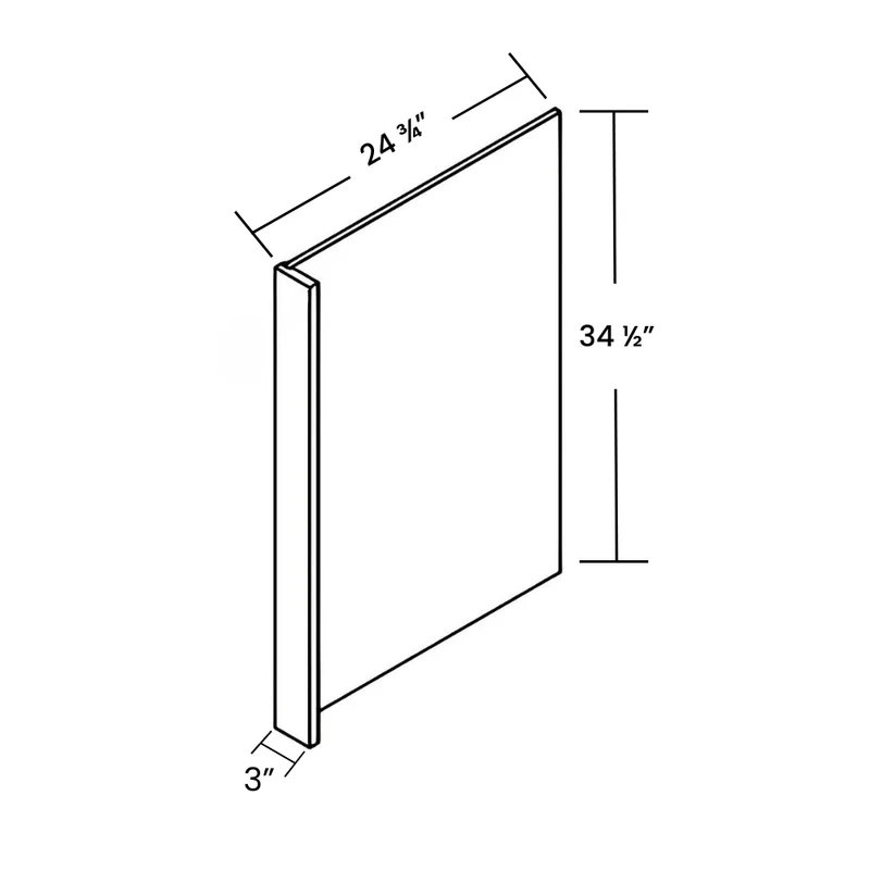 DWR3 White Double Shaker Dishwasher Return Panel