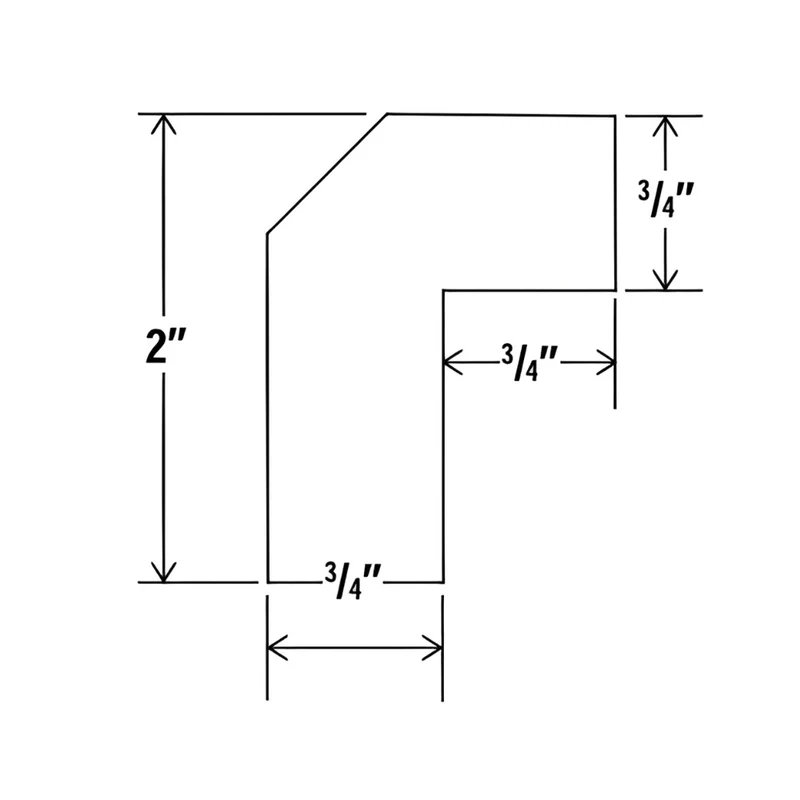 ALRM White Shaker Angle Light Rail Moulding