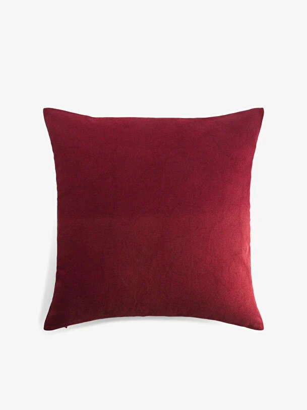 Coussin uni coton flamme Prune 45x45 Bensimon