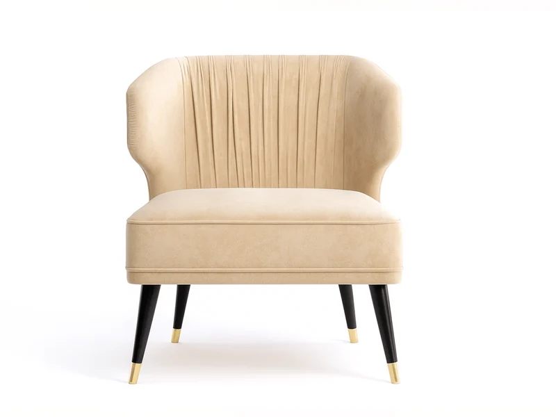 Fauteuil crapaud en velours – BELLA, petit fauteuil design et confortable