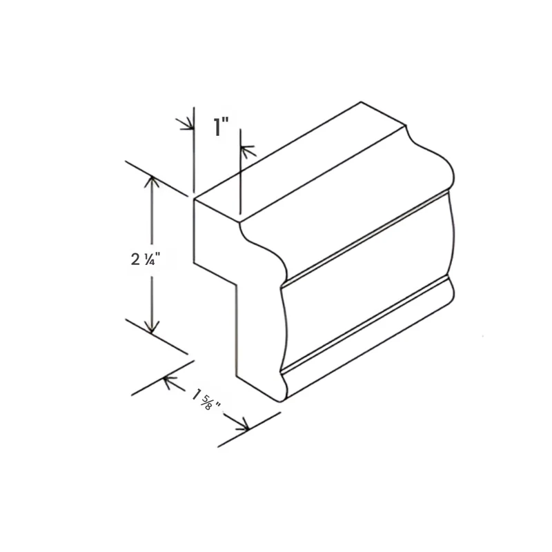 LRM8 Grey Shaker Light Rail Moulding