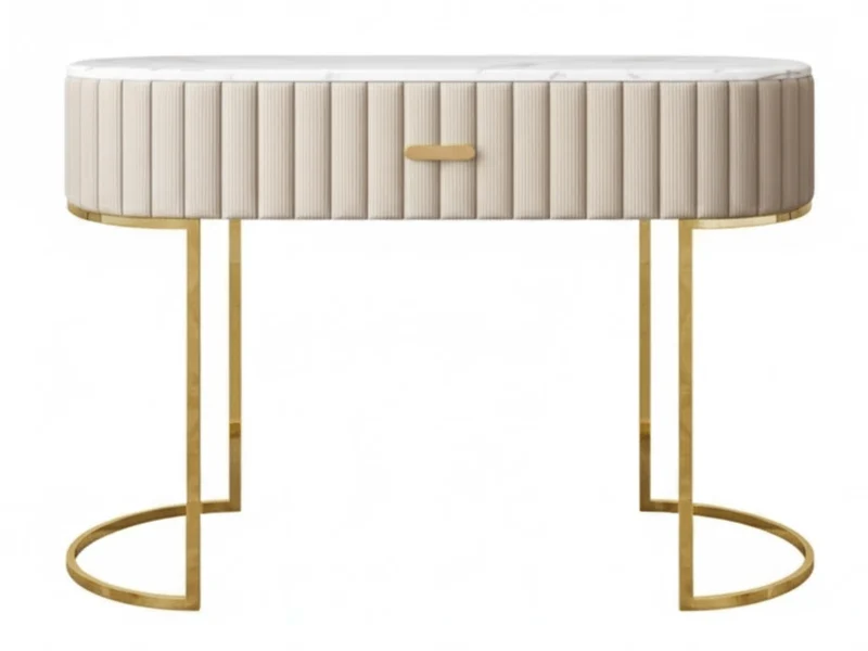 Coiffeuse dessus de table en faux marbre avec tiroir - BODOUME