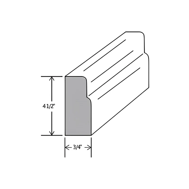 FBM Blue Double Shaker Furniture Base Moulding