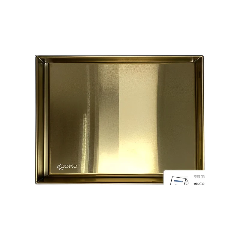 6" x 6" Brushed Gold Shower Room Drainage G01BG