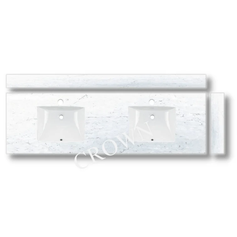 73" Vanity Quartz Counter Top Double Sink V008D-DD