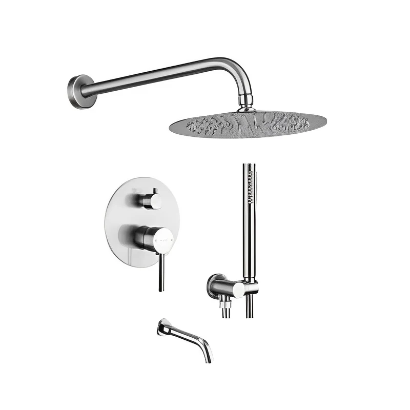 Brushed Nickel Rain Shower Set CM91035BN