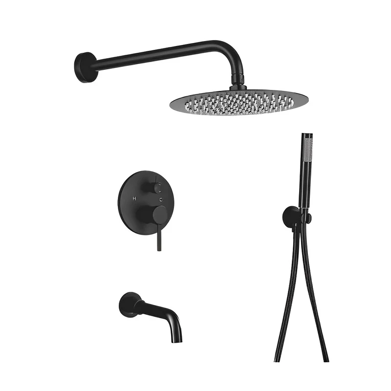 Matte Black Rain Shower Set CM91035MB