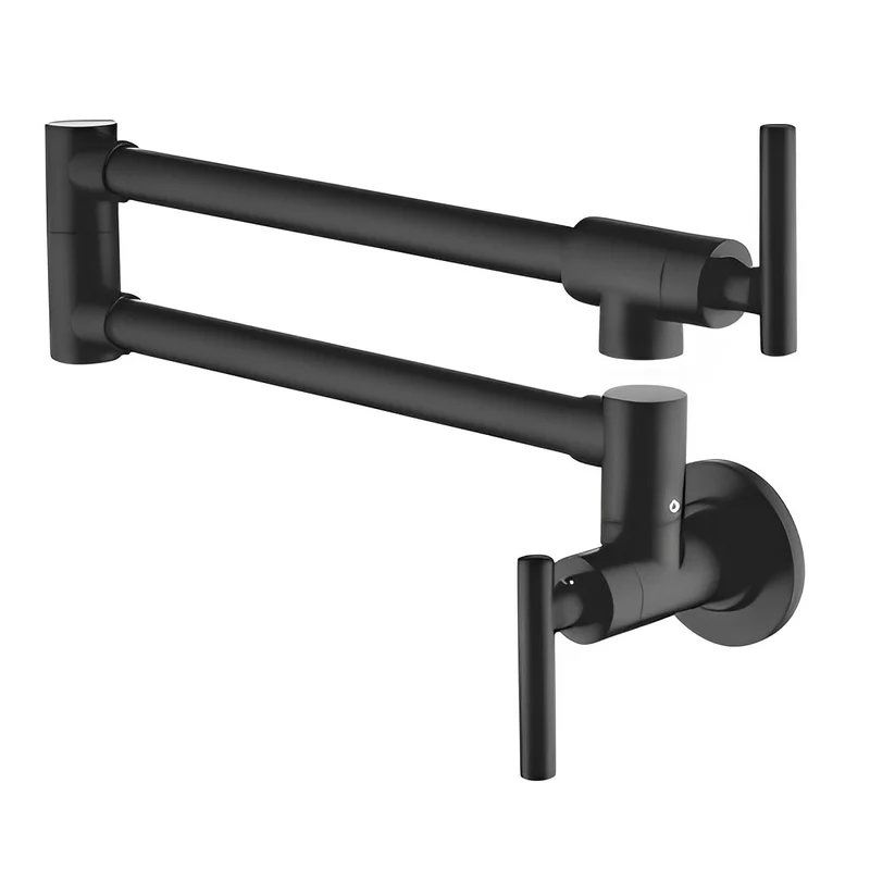 Matte Black Pot Filler Wall Mount Kitchen Faucet CM2205MB