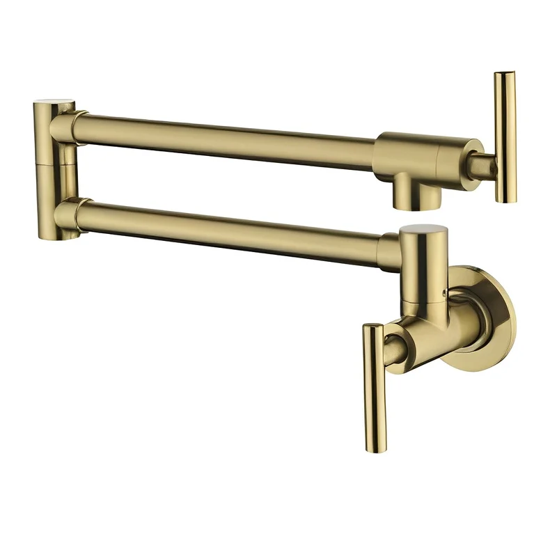 Brushed Gold Pot Filler Wall Mount Kitchen Faucet CM2205BG