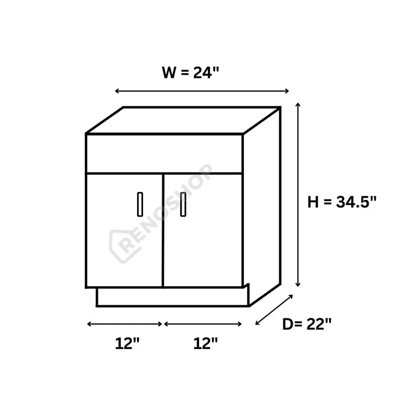36"/42" Solid Wood Bathroom Vanity Cabinet Only K10