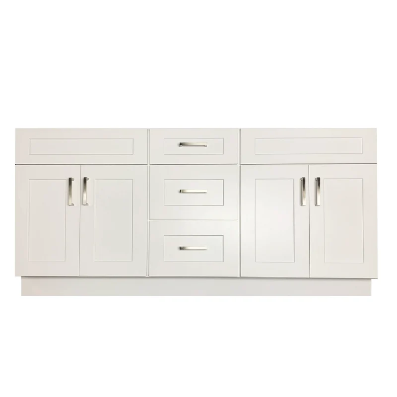 72 inch Solid Wood Double Sink Bathroom Vanity with Quartz Top & Sink VSD72DD