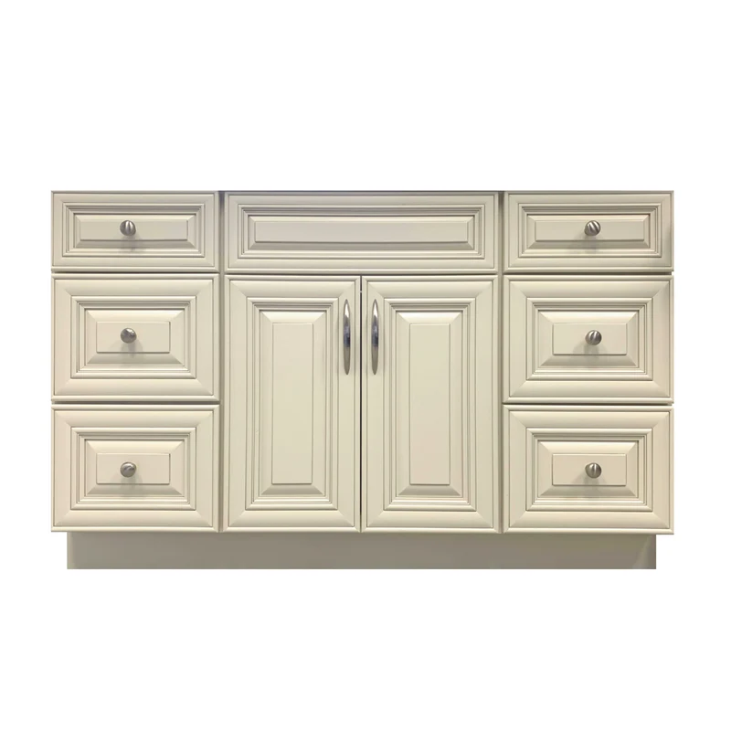 60 inch Solid Wood Single Sink Bathroom Vanity with Quartz Top & Sink VSD60D