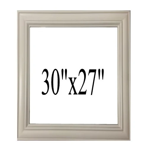 Crown 30"X 27" Solid Wood Bathroom Vanity Mirror
