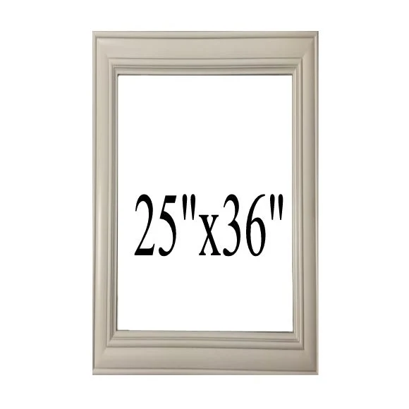 Crown 25"X 36" Solid Wood Bathroom Vanity Mirror